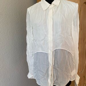 Theory women’s Casual White Button Down Shirt